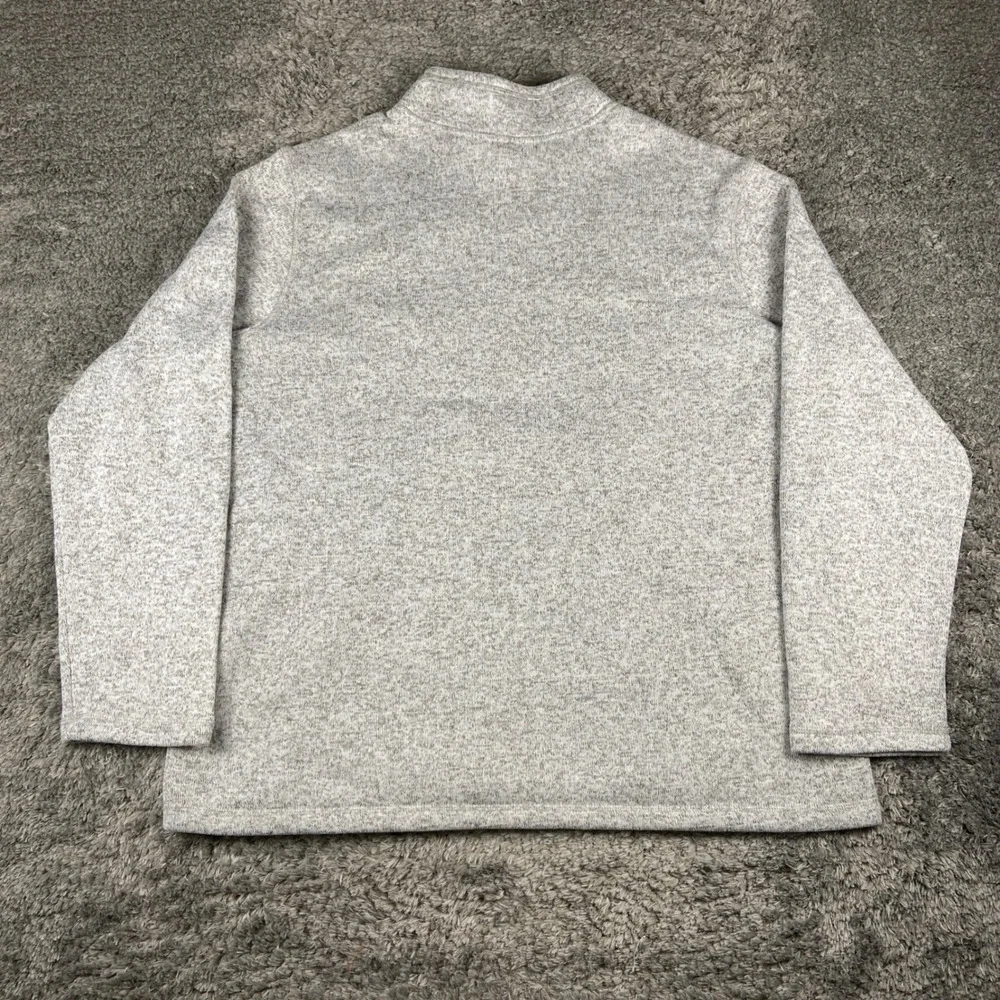 Eddie Bauer Radiator Fleece 1/4 Zip Mens 2XL Grey Pullover Sweater Stretch New